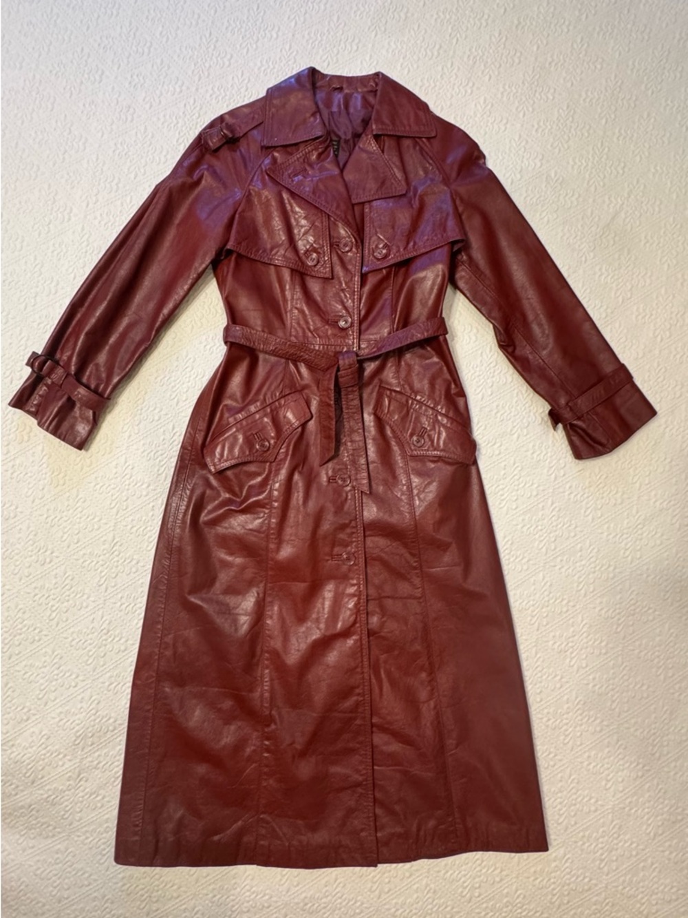 Women’s Genuine Leather Trench Coat